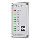Lieferumfang: 1x Votronic 5313 Abwassertankanzeige S --- 1x Satz Befestigungsschrauben --- 1x Bohrschablone --- 1x Bedienungsanleitung