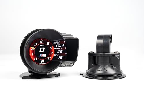 OBD Car HUD Head Up Display Magician F835 Plus with Bracket? Boost Gauge,Speedometer, Water Temperature Meter, Multi-ECU Data Combination Cluster (for Cars 2008 and After)