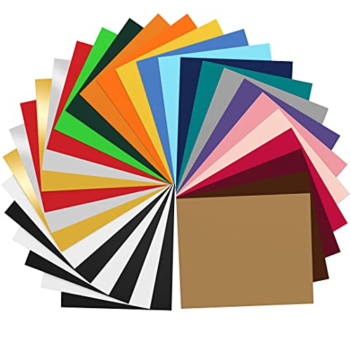 Kassa Vinyl Bundle - Htv Heat Transfer Vinyl Sheets (30 Pack), Adhesive Multicolor Vinyl Sheets (60 Pack), Adhesive Black Vinyl Sheets (15 Pack) & Adhesive White Vinyl Sheets (15 Pack) #TOP3