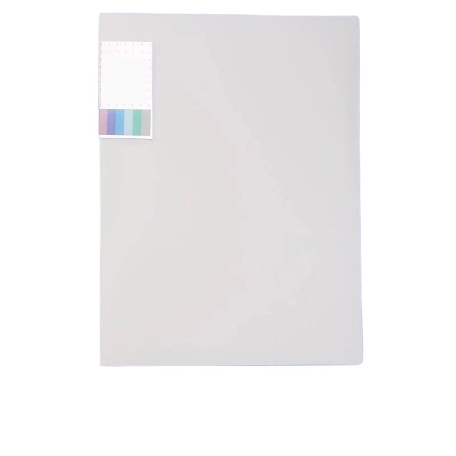 Przezroczysty folder z tworzywa sztucznego, 3 szt. Przezroczysta teczka A4, wielokolorowa, wielowarstwowa dla. Biuro(White)
