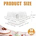 Jgalnim 50 Pack Clear Plastic ClamShell Food Containers, Square Cake Slice Clear Containers with Hinged Lids, Disposable To Go bento cake Boxes for Pastry,Salad,Dessert,Sandwiches,Fruit