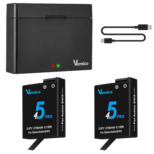 Amazon.co.jp: Vemico for dji Osmo Action 6 バッテリー PSE認証済 2