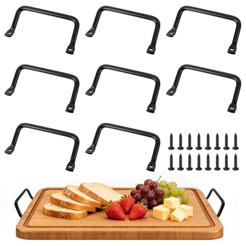 Juego de 8 asas para tabla de cortar de acero carbono miniatura 1