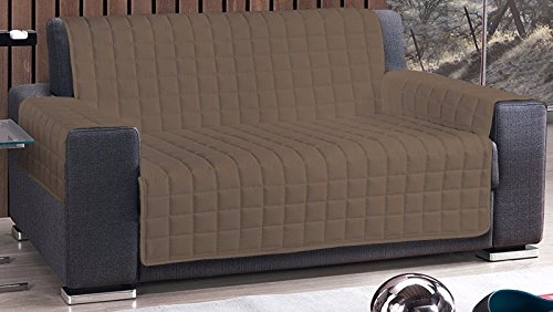 Funda de sofá o funda para sofá de 2 plazas (120 - 125 cm) 3 tres (170 - 175 cm) 4 cuatro (230 - 235 cm) (Tabaco, sofá de 4 plazas 230/235) Cover