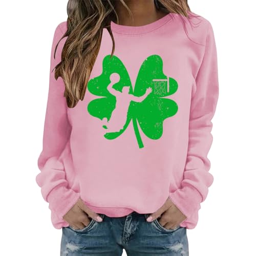 Genérico Sudadera Basica Negra Women's Casual Autumn Hoodless Fashion Printed Sweatshirt Chaquetas para Mujer (Pink, M)