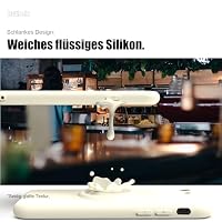 Zuvirelx Silikon Handyhülle für iPhone SE 2nd 3rd 2020/2022, iPhone 8/7 Hülle, Weiches Griff, Dünne, Minimalistisch, Stoßfest, rutschfest, Taschenpassend - Weiß – Ansicht 5