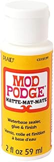 Mod Podge Matte Water Base Sealer/Glue And Finish, White, 2 oz
