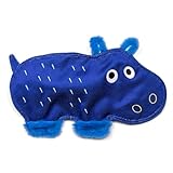 The Dodo Crinkle Flattie Hippo Dog Toy, Stuffingless Toy for Dogs; No Stuffing Dog Toys with Crinkle Sound and Squeaker; Hippo Toys for Dogs in Flat Style Plush