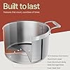 Stainless Steel Stockpot with Lid 5 Quart, Durable 18/8 Stainless Steel, Impact-Bonded Base for Even Heating, Riveted Handles, Oven & All Stove Compatible, Safe Up To 500°F (260°C) #4