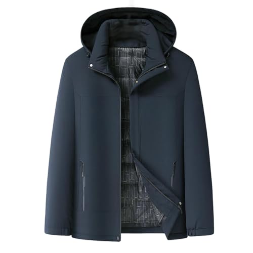 Manteau d'hiver homme à capuche amovible idéal pour la ville et la nature