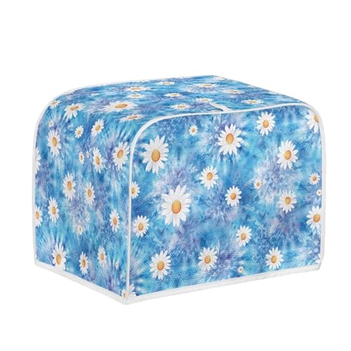 Image of Talayituse Boho Mandala Daisy Flower Print Toaster Cover 4 Slice Wide Slot, Lightweight Bread Maker Cover Dust Protection Washable Appliance Bag, M