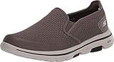 Skechers Men's GOwalk 5 - Elastic Stretch Athletic Slip-On Casual Loafer Walking Shoe Sneaker, Khaki, 11.5