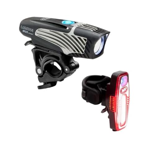 NiteRider Lumina 1000 Boost Front Bike Light Sabre 110 Rear Bike Light Combo Pack- LED USB Rechargeable Bicycle Headlight Water Resistant Mountain Road City Commuting Cycling Safety Cover