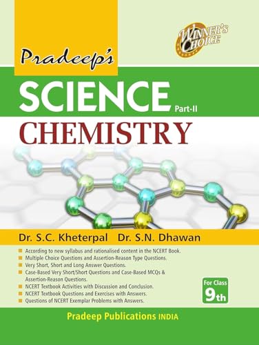 Image of Pradeep's Science Physics, Chemistry, Biology Part - I to III for Class 9 - Examination 2024-25 (Set of 3 Books)