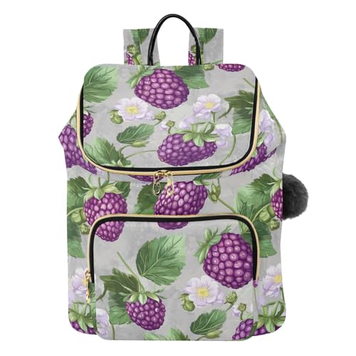 Fresh Dewberry Fruit Purplw Designed Backpack for Women Fashion Lightweight Day Back Women Shoulder Bag for Work Sports Travel bolso viajero para mujer