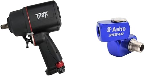 Astro Tools 1894 ONYX - Llave de impacto de 12 pulgada "THOR" y Astro Tools 3SB40 1st World's 1st High Flow 3-Way Air Swivel disponible en Yaxa Peru