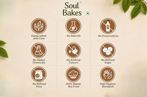 Image of Soul Bakes Double Choco-Chip Baked Cookies | Made with Ragi & Pure Chocolate | No Maida, No Palm Oil, No Refined Sugar | Healthy Cookies | 125 g (pack-2)
