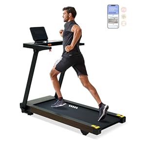 Foldable Treadmill with Auto Incline – 4 Hp 18.9 Inch Wide Treadmills for Home Seniors, 400 Lb Capacity, Backlit Knob Led Display, Shock Absorbent, Bluetooth App and Speaker, 12 Mph Speed