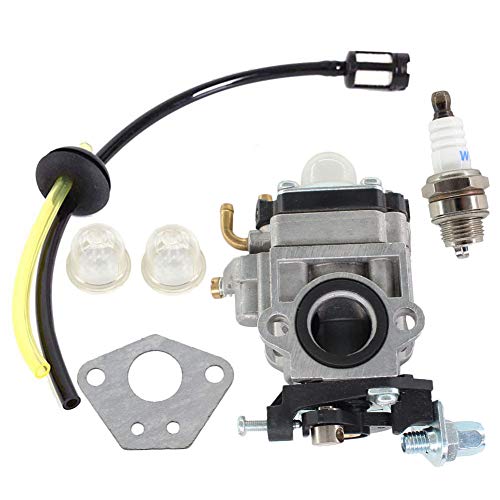 AISEN Carburateur & Tuyau d'essence avec filtre Bougie d'allumage pour débroussailleuse Timbertech MS52-2TL 3 CV 52 cc