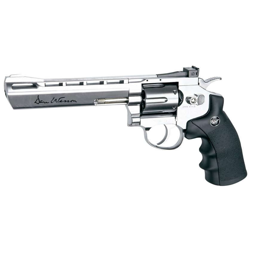 ASG Dan Wesson 6" Plateada Full Metal Co2 (4,5mm) | Pistola de balines (perdigones) Calibre 4,5mm. Fabricada en Metal. Se Utiliza con Co2.
