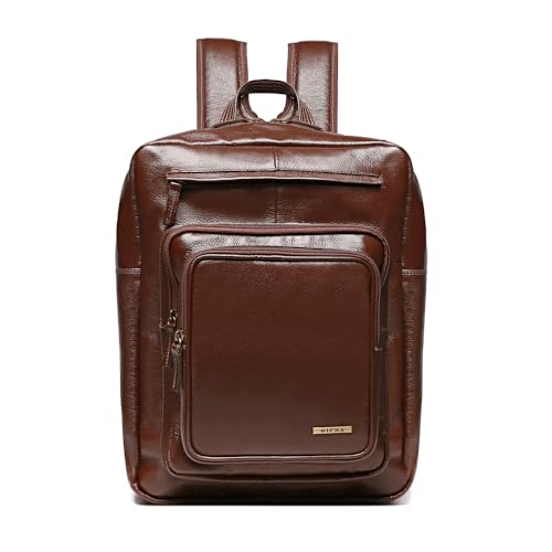 Mochila Masculina Notebook Grande Couro Sifra (MARROM)