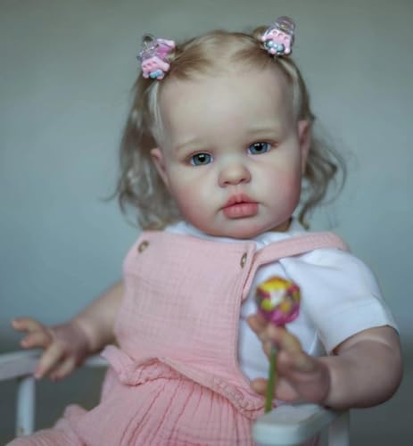 Muñeca reborn niña de silicona realista 24 pulgadas miniatura 1