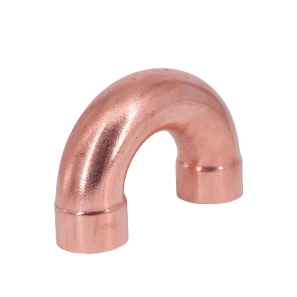 1 szt. Miedziana złączka kolankowa 180 stopni do systemów klimatyzacyjnych, hydraulicznych i grzewczych - średnica wewnętrzna 6,35–76 mm(32x1.2x110mm)