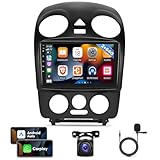 [2GB+64GB] Car Radio for Volkswagen VW Beetle 2004-2010, 9 inches Android 13 Touch Screen Stereo, Carplay/Android Auto/Hi-Fi Audio/1080P/Bluetooth/SWC + AHD Backup Camera