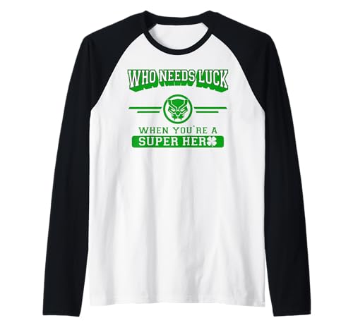 T-shirt raglan Black Panther Marvel vêtement Saint-Patrick homme