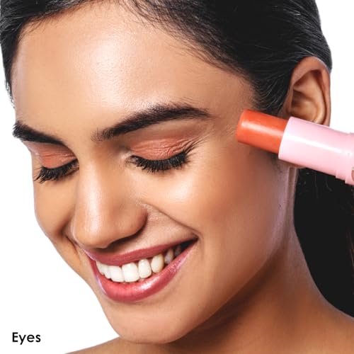 Image of Blue Heaven Kiss and Blush Lip, Cheek and Eye Tint with Avocado Oil and Mango Butter | 3 in 1 Lip and Cheek Tint Stick | Rich Smooth Formula | Easily Blendable Makeup Tint | Chic Me Up | 8.5gm