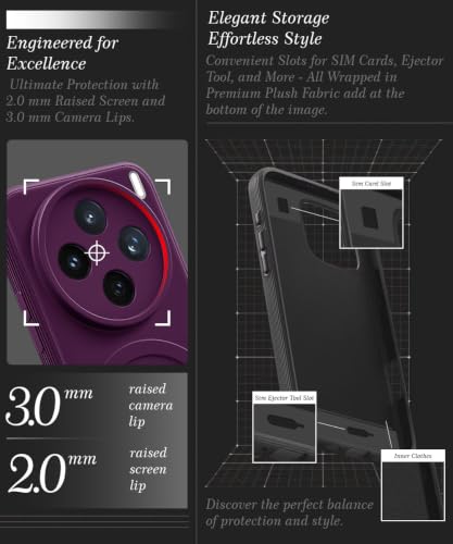Image of WOW IMAGINE Back Case Cover for Vivo X200T 5G | Soft Matte Silicone Case| Slim Fit & Shockproof | Camera Protection Bumper Cover (Purple)