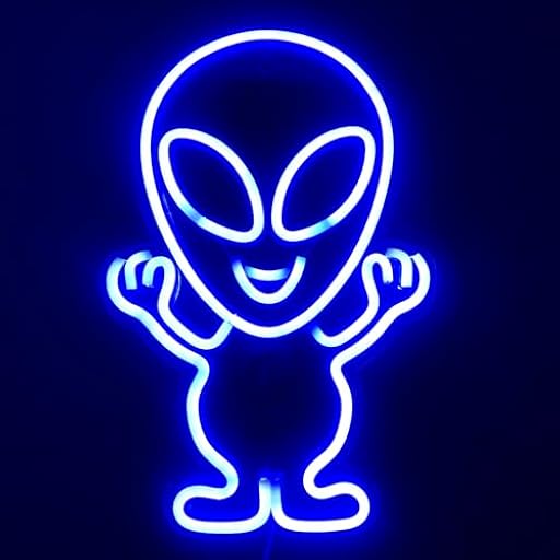 Decoración alienígena de neón de halloween, barra, personalizada, divertida, brillante, súper fácil de usar, fuente de alimentación USB 5v, tamaño 15.7 * 10.2inches | Ya disponible en tu tienda friki favorita! En mundofriki.es!