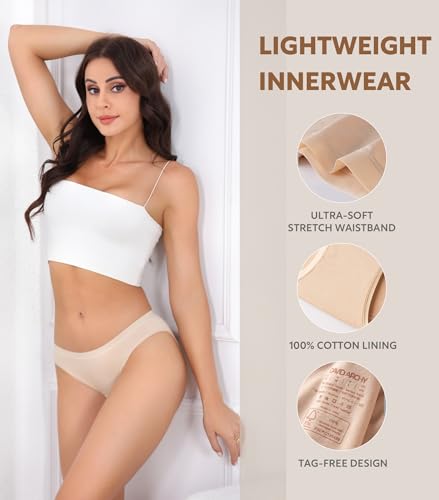 Image of DAVID ARCHY Womens Underwear, Bamboo Rayon Underwear Panties Moisture Wicking Panties, Soft Breathable, 4 Pack