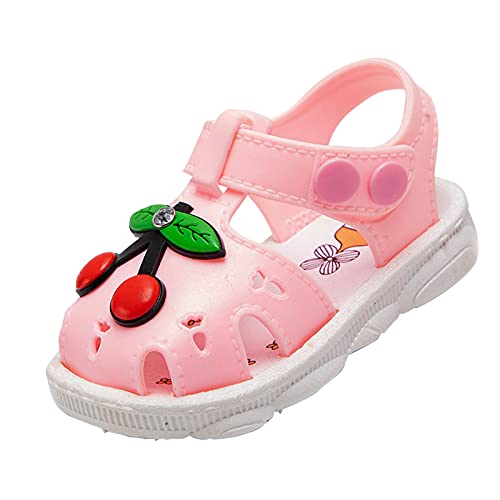 Girls Sandals Girls Fruit Children Sandals Baby Toddler Shoes Boys Summer Slippers Girl's Shoes (Pink, 0-3 Months)