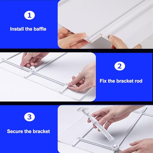 Déflecteur de climatiseur central réglable blanc pour grille de plafond