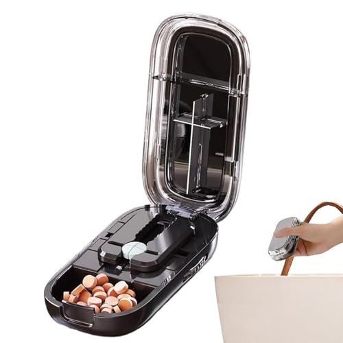 Divisor De Drogas Ajustable Integral Preciso De Cortador | Cortar En La Mitad O Cuatro | Caja De Almacenamiento De Pastillas Portátiles | Accesorio De Salud Para Adultos Escuela De Hospital De Viajes