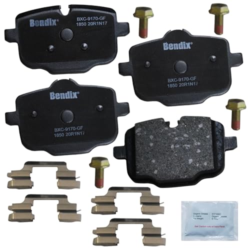 Image of Bendix Priority1 CFC1850 Ceramic Rear Brake Pads for select BMW 530e, 530i, 540d, 540i, 640i, 740e, 740i, 745e, 750i, 750Li, 840i xDrive Gran Coupe, Alpina B7, iX xDrive50, M550i, X3, X4, X5, X6, X7