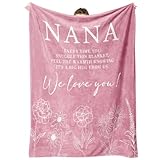 GiltGlimmer Christmas Nana Gifts, Gifts for Nana Blanket, Nana Birthday Gift from Grandkids, to My Nana Grandma Throw Blanket 50' x 60', Pink