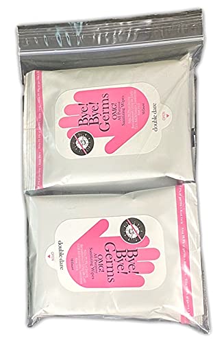 Bye! Bye! Germs Wipes - 5 Resealable Packs of 10 Wipes Each