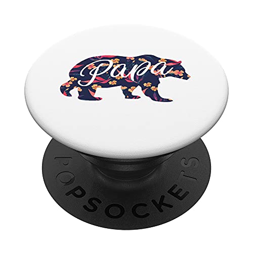 Mejor papá de la historia, te amo papá, gráfico floral papá oso PopSockets PopGrip...