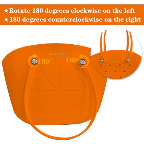 LEMONKING Rubber Beach Bag Large Waterproof Lightweight Washable Durable Bogo Bag Women Rubber Tote Bag for Beach, Pool, Gym4