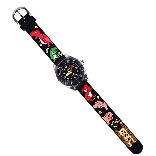Kids Waterproof Watch, 3D Lovely Cartoon Watch for Girl and Boy-The Best Gift, Black Dragon, Japanese - Thumbnail 6
