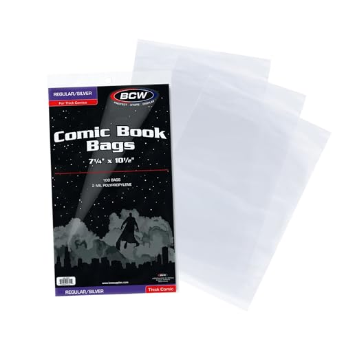 Sacs de bande dessinée épais BCW Silver format argenté paquet de 100