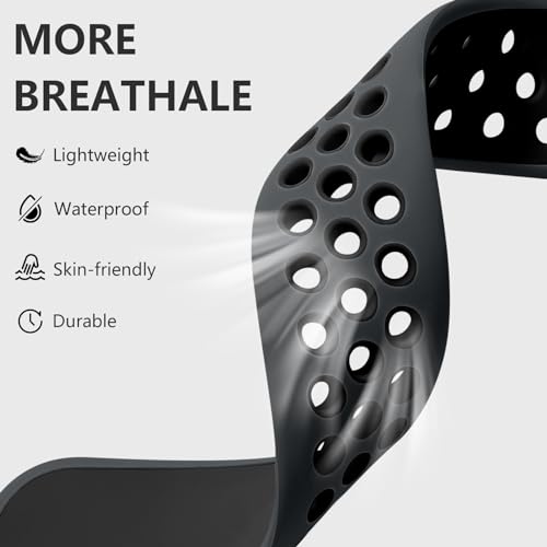 Correas deportivas de silicona impermeables para Fitbit Versa y Sense, 3 unidades miniatura 4