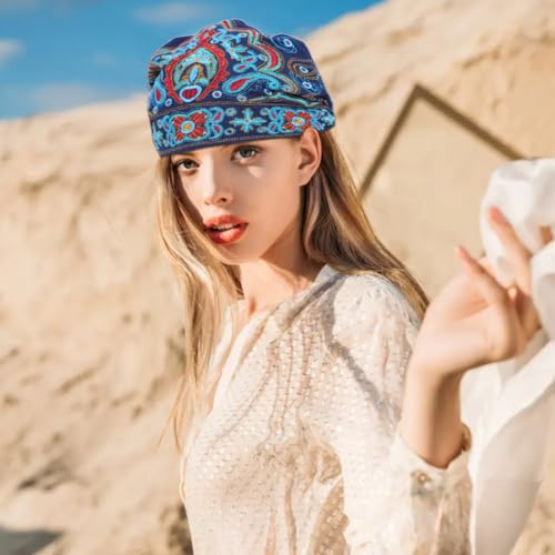 4 Piezas Gorro Bandana Boina Étnica Mujer miniatura 4