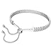 Swarovski Matrix Tennis Women's Bracelet, with Clear Crystals on a Silver-Tone Rhodium Finished Setting with Bolo Closure