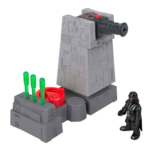 Fisher-Price Imaginext STAR WARS Torreta de la Estrella de la Muerte con cañón, con una llave metálica con la forma de Darth Vader, para niños y niñas a partir de 3 años, JCY30
