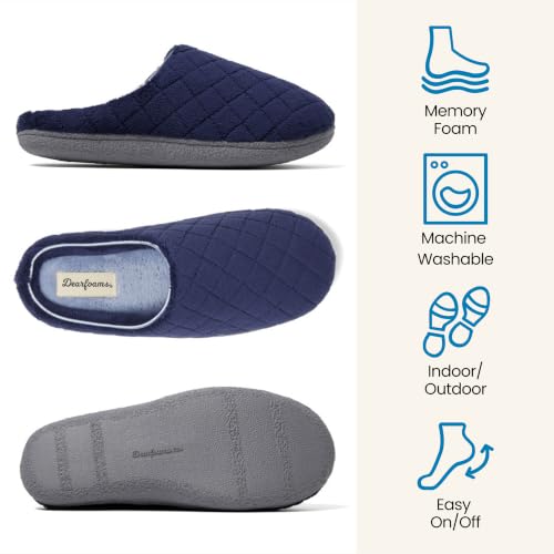 Image of Leslie Terry Clog House Shoes with Memory Foam, Indoor Slippers with Wide Widths