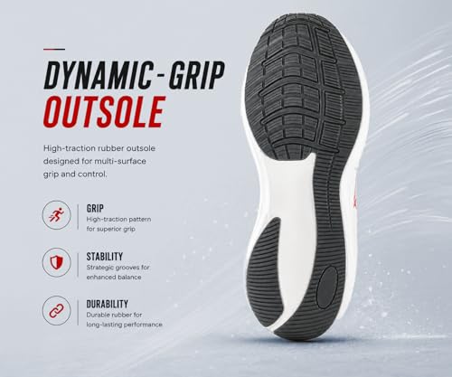 Image of Kraasa Men's Running Shoes | Breathable Mesh Upper | Lightweight Phylon Sole | Cushioned EVA Insole | Comfortable Sports & Casual Sneakers for Gym, Walking & Daily Use