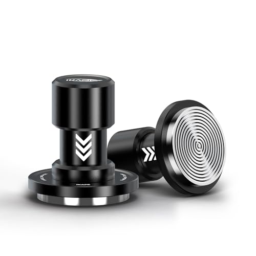 Image of IKAPE 45.5MM V6 Impact Espresso Tamper with Sound Feedback, 15lb /30lb Interchangeable Springs, Espresso Low-Profile Tamper with Triple-spring System, Fits 45.5mm portafilters